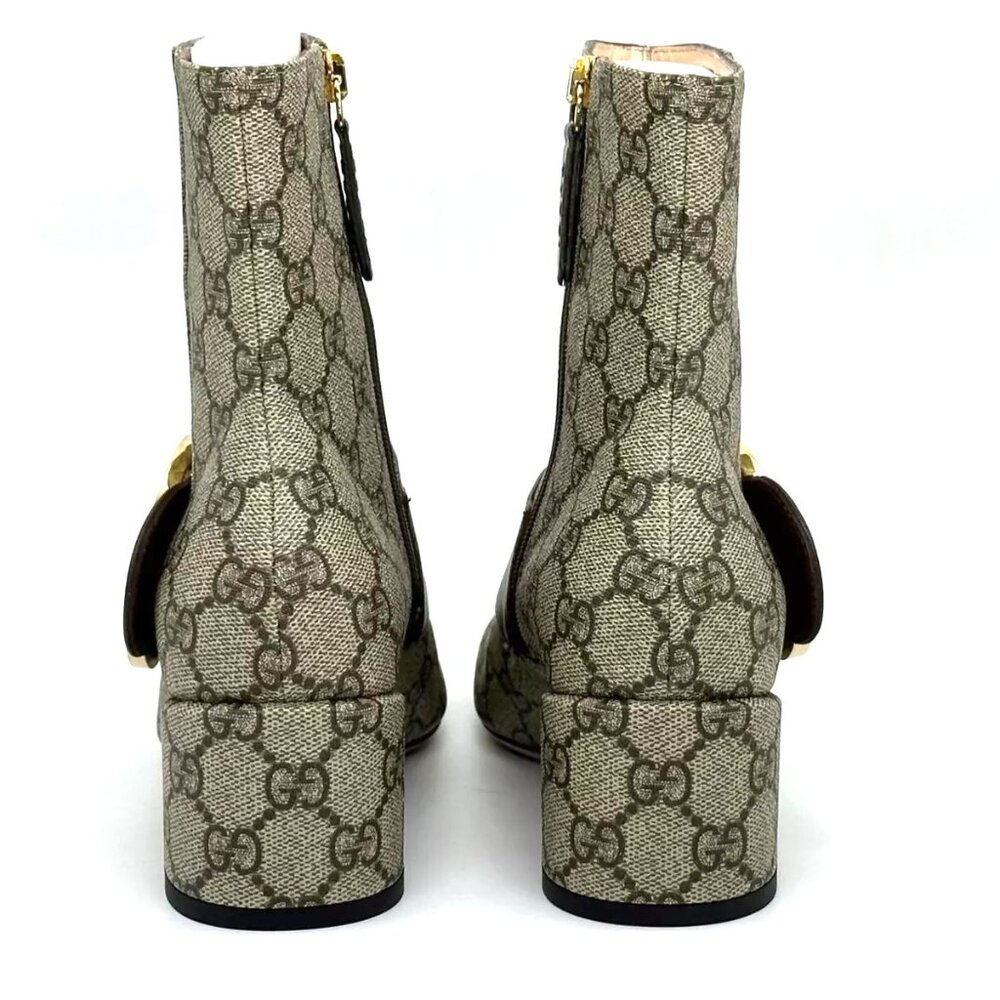 Gucci Blondie Interlocking GG Medallion Logo Ankle Booties Boots Heels - Picture 8 of 16